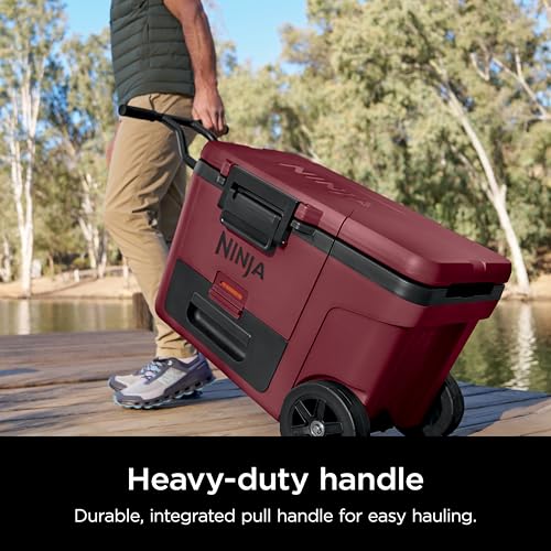 Image of Ninja FrostVault 45qt Cooler with Wheels, Dry Storage Drawer, Canyon Red