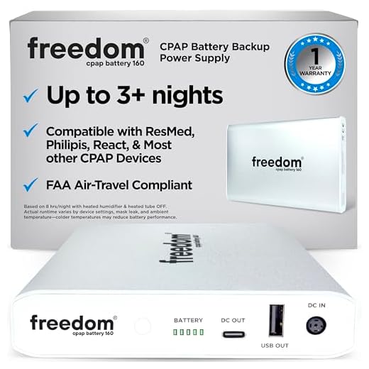 Freedom CPAP Battery Power Supply, 160 Watt Hour