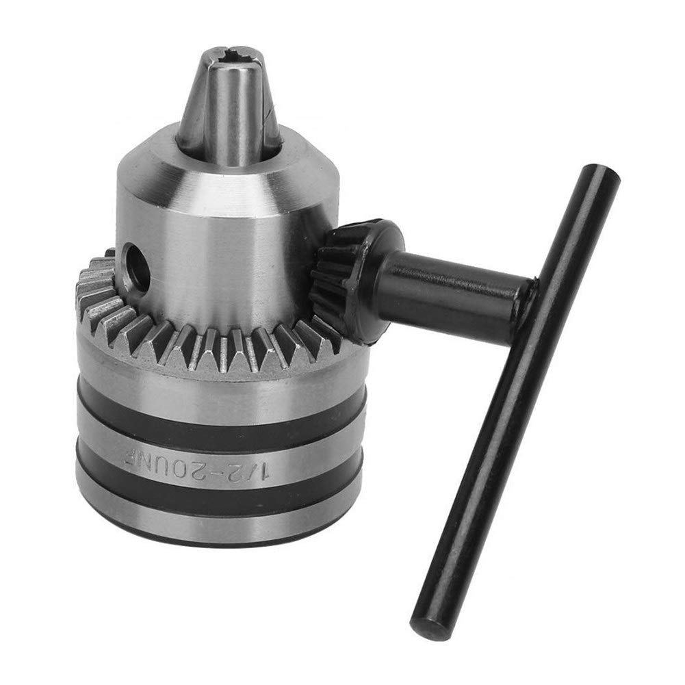 Adaptador de perforación de taladro de taladro ráp 3 garras clave de corona dentada Chuck 3-16mm afianza la gama 1/2-20UNF de la forma cónica del taladro montado en la cabeza Adaptador Adaptador Chu