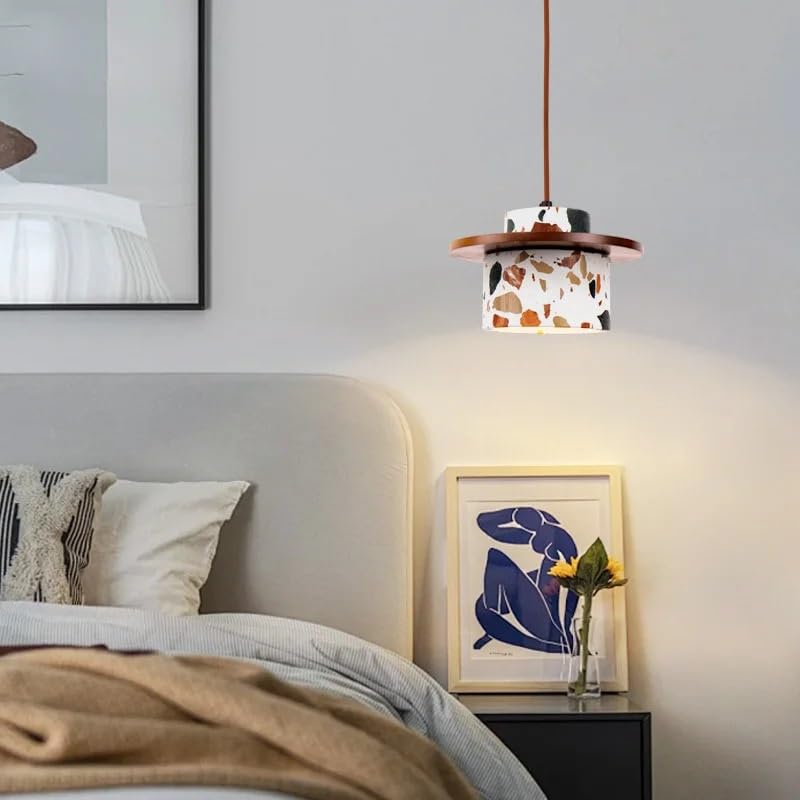 Luminaire suspendu LED en terrazzo pour illuminer votre salle à manger nordique