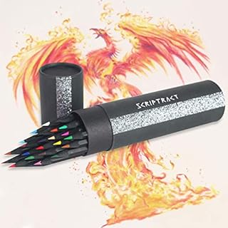 Coloured Pencils Scriptract Drawing 24 Pencils Colouring Pencils Artist Pencil Set Perfect for Adults Colouring and Children Sketching(24 colors)