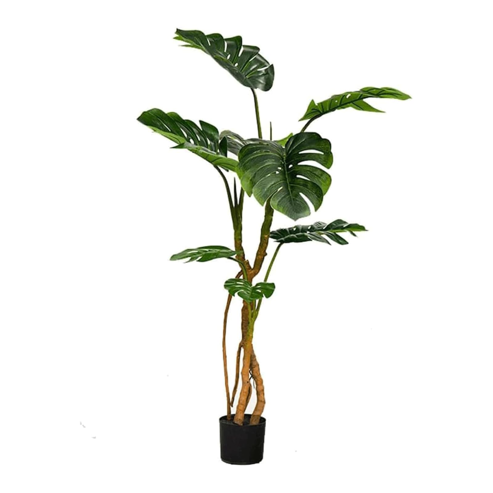 HCZKIUJY 150 Cm Faux Plant Tree Potted Plant Fake Tree Realistic Artificial Trees Exquisite Faux Plant Monstera Tree Simulation Tree