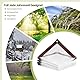 Laneetal Abdeckplane Plane Transparent Wasserdicht Gewebeplane mit Ösen, Mehrzweckplane Schutzplane Zeltplane für Gartenmöbel Holz Trampolin (Transparente, 2x2 m)