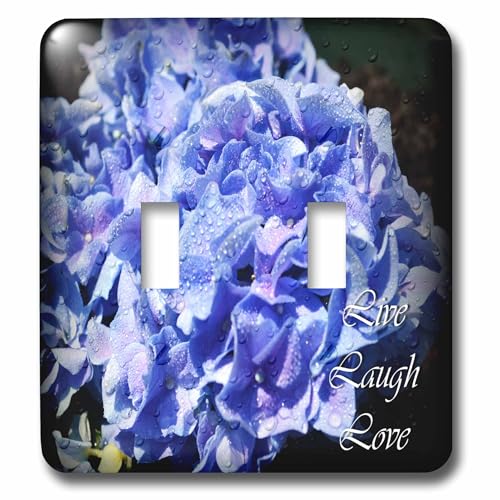 Interruptor doble decorativo floral 3dRose lsp_22506_2 interruptores dobles hortensias 2