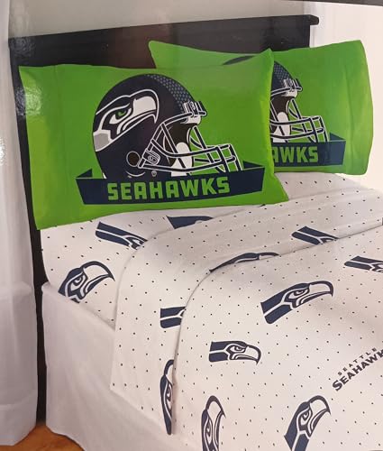 Northwest NFL Seattle Seahawks 4 Piece Sheet Set, Twin, Monument