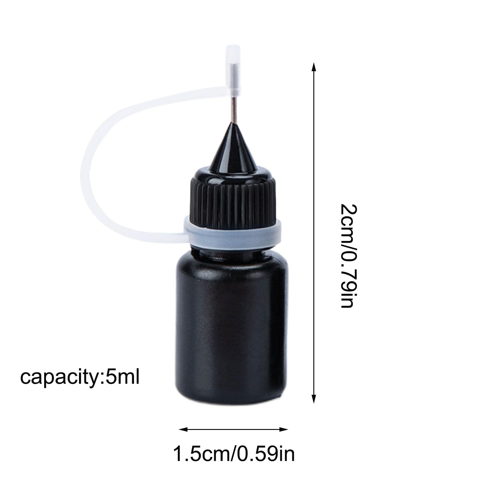 Recharge Encre Noire 5 Ml Pour Tampon Encreur - Étanche Et Permanente - Protection Vie Privée