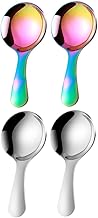 Luxshiny 4 Pçs Colher De Sorvete De Sobremesa Mini Condimentos Talheres De Aço Inoxidável Colheres De Frutas Colher De Aço Inoxidável Colher De Condimento De Aço Mini Colher De Chá