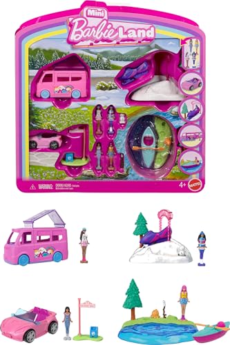 Barbie Mini BarbieLand 4-Pack Doll & Toy...