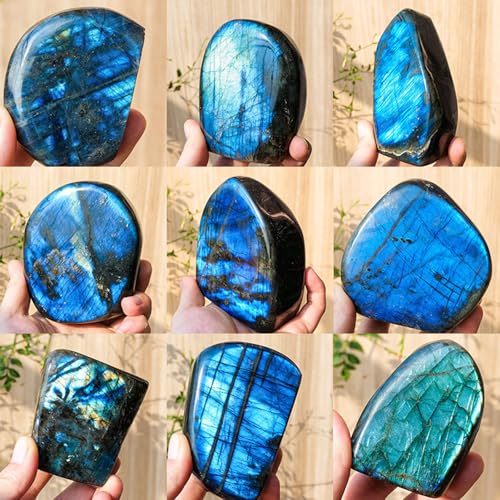 Labradorite bloc poli de qualité premium avec reflets bleus intenses - 7
