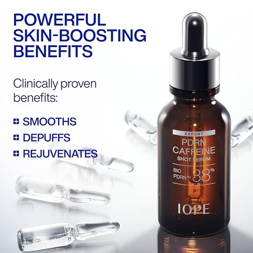 Image of IOPE Expert PDRN Caffeine Shot Serum - Anti-Aging Face Serum to Visibly Depuff, Smooth, and Rejuvenate Tired Skin - With BIO-PDRN and Caffeine - Fast-Absorbing Texture - 1.01 fl. oz.