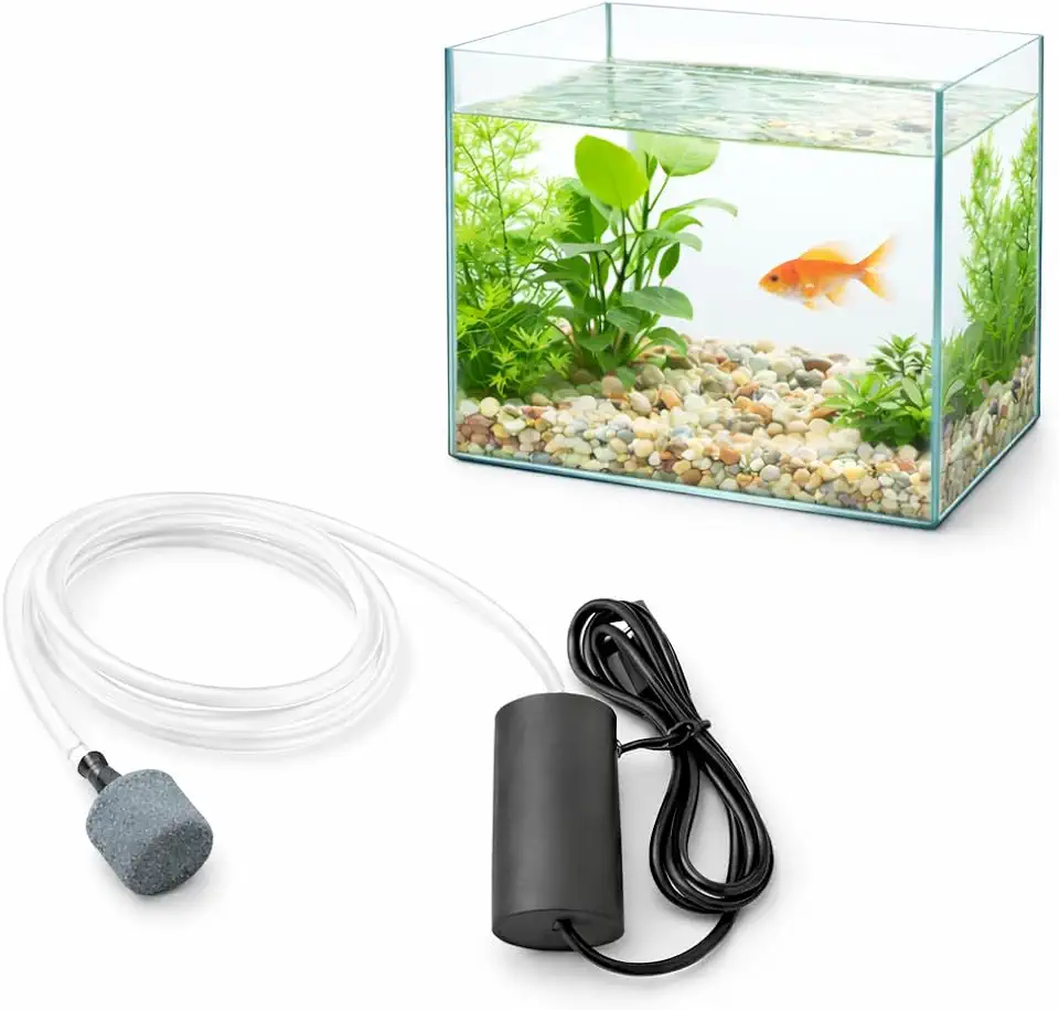 Bomba De Oxigênio Potente Portátil Usb 12v Silenciosa Para Aquário Peixes Camarão