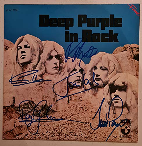 Image of Collect Authentic Deep Purple Autographed 'In Rock' Album COA #DP66482