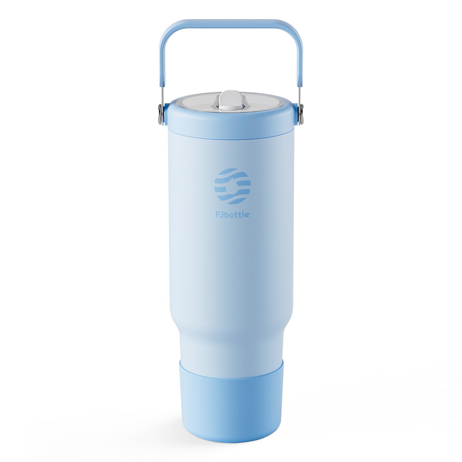 Fjbottle Thermosbeker met rietje, 1200 ml, lekvrij, roestvrij staal, BPA- vrij, thermosbeker voor koffie