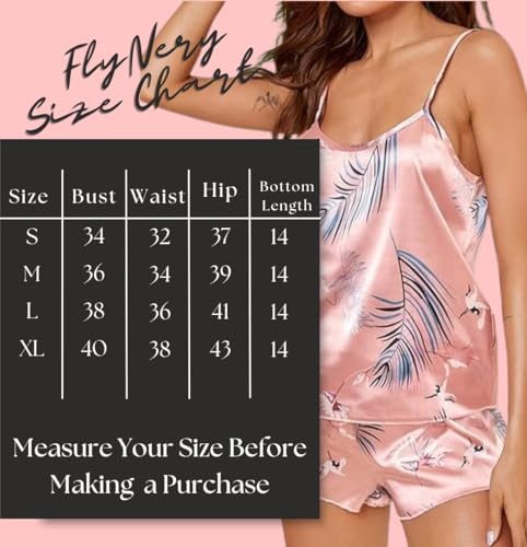 Image of Night Suit for Women - Soft Breathable Satin Fabric Stylish Shorts for Woman, Cute Printed Nightwear Western Co ord Set Sleepwear, Lounge Wear for Every Night