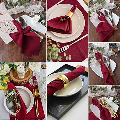 Burgundy Satin Napkins 40 Pieces Square 20 Inches Soft Smooth Fabric Table Napkins Washable Satin Cloth Napkins For Birthday Weddings Parties Holiday Dinner Thanksgiving Christmas (Burgundy) #TOP7