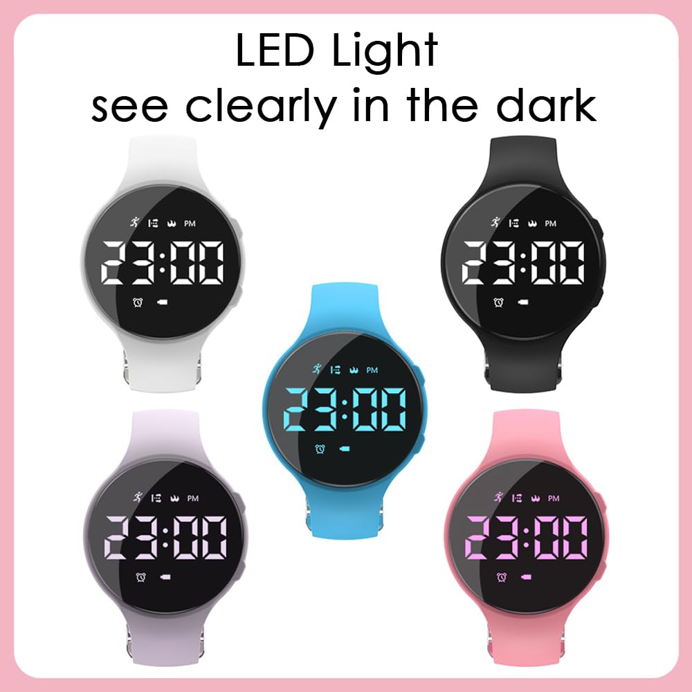 CNBRO Fitness Watch (No Need App) Pedometer Watch for Calories, Distance, Step Counter for Walking Mens Womens Digital Watch Waterproof Sports Watch Fitness Tracker Without Smartphone