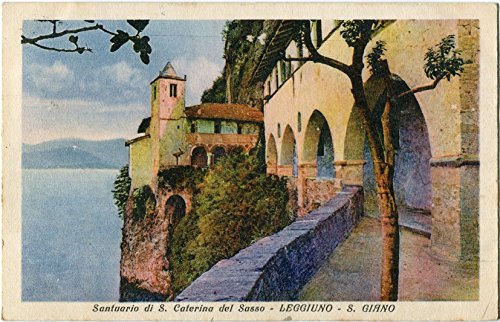 1931 Leggiuno - Santuario S. Caterina del Sasso S. Giano Varese DANTE FP COL VG Cartolina Postale