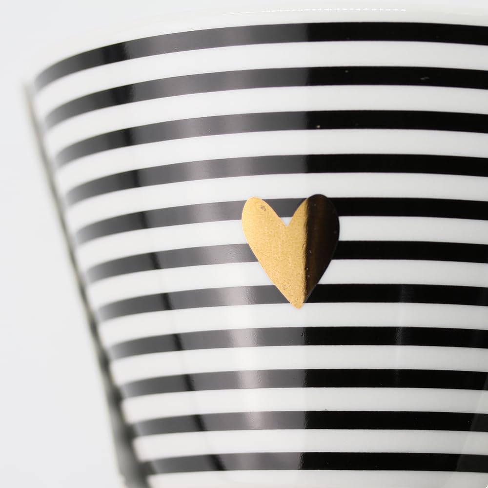 Grafik-Werkstatt - Cuenco de cereales con oro real, porcelana, diseño de corazón