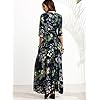 Milumia-Womens-Button-Up-Split-Floral-Print-Flowy-Party-Maxi-Dress Milumia Women's Button Up Split Floral Print Flowy Party Maxi Dress Navy Blue X-Large