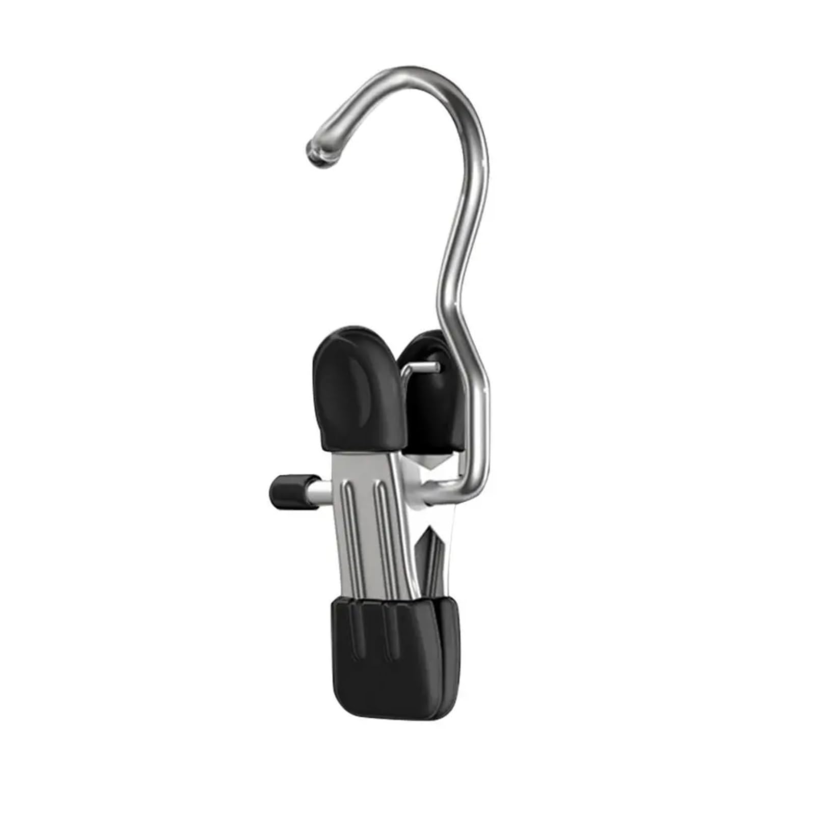 10/20/30 Uds. con Gancho Pinzas for secar Ropa Antideslizantes a Prueba de Viento Pantalones Acero Inoxidable Clip for Estante Almacenamiento for el hogar sin Rastro para Ropa(Black,20pcs)