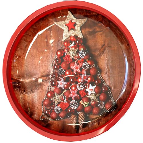 Sternfabrik Gebäck & Deko Teller 26cm Ø Höhe: 3cm Metall Weihnachten Gebäckteller Dekoration Plätzchen Ausstecher Kekse (Design #14) Sternfabrik Gebäck & Deko Teller 26cm Ø Höhe: 3cm Metall Weihnachten Gebäckteller Dekoration Plätzchen Ausstecher Kekse (Design #14)