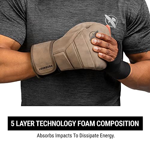 Image of Hayabusa T3 LX Italian Leather Boxing Gloves - Brown, 12oz