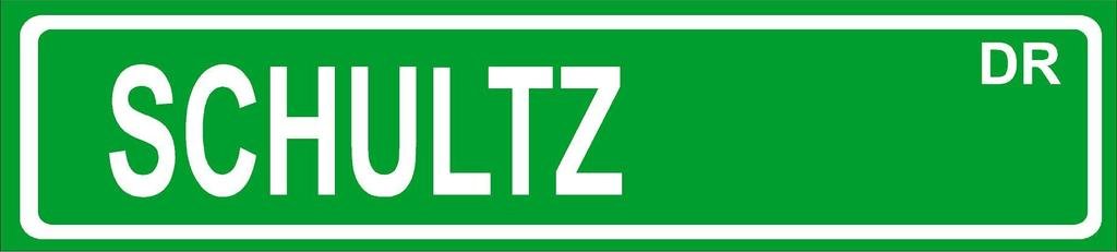 Schultz Green Aluminum Street Sign 4