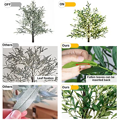 Lkgood Artificial Lighted Olive Tree 6Ft Tall Faux Silk Light Up Plant Trees(With Switch Button) For Home Office Decor Indoor With 300 Warm White Fairy Lights And Lifelike Leaves… #TOP2