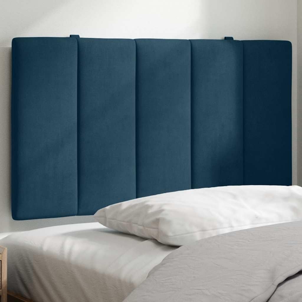 Tête de lit bleu velours 90 cm Hanko pour chambre enfant et adulte
