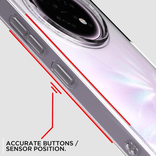 Image of Pikkme Back Cover for Oppo F31 Pro Plus 5G PC + TPU Clear Transparent Raised Edges Shockproof Protective Phone Bumper Case(Transparent)
