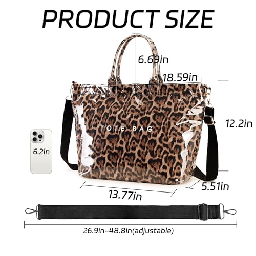 Bolso Tote Grande de PVC para Mujer Letras miniatura 6