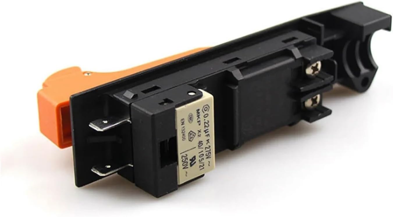 AC 250V 18A Orange Button Lock On Trigger Switch