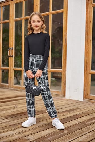Image of Arshiner Girls 2 Piece Outfits Long Sleeve Pullover Jogger Pants Fall Winter Sweatsuits Tracksuit with Pockets for Kids
