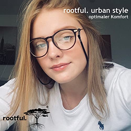 rootful.® URBAN - brillenband - brillenketting van leer 2-pack (bruin & zwart) voor zonnebrillen en leesbrillen… - Image 6