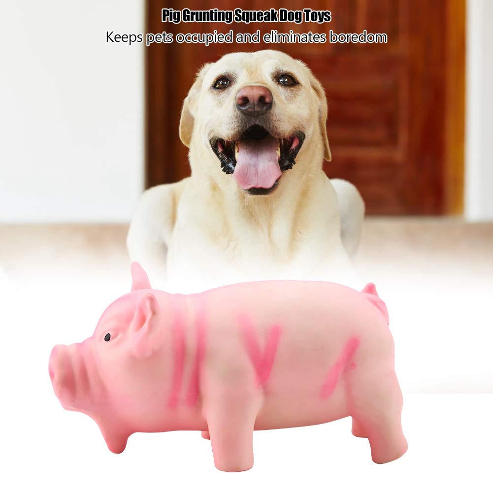 lvifloae 2 Pcs Pig Dog Toy Pink Latex Dog Toy Pet Chew Stress Pig Squeeze Anxiety Relief for Puppy Squeeze Gift (2pcs pink) - Image 3
