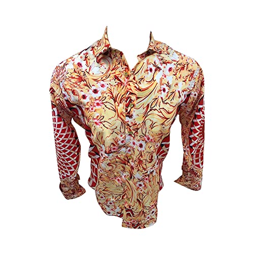 Men's Premiere Designer Fashion Dress Shirt Casual Shirt Woven Long Sleeve Button Down Shirt