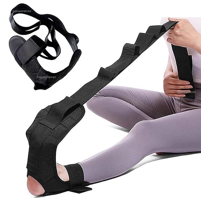 TAPAHPRIYAYA Foot Stretcher Strap alf Stretcher for Plantar Fasciitis leg foot calf stretcher strap with 5 loop Foot and Calf Stretcher-Stretching Hamstring Achilles Tendonitis Leg Stretcher-image-12