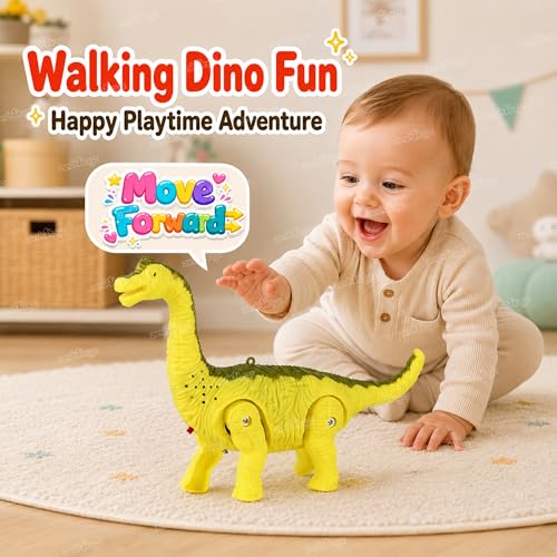 Image of Zest 4 Toyz Musical Dinosaur Toy for Kids with Light & Real Dino Sound | Battery Operated T-Rex Dino Toy | Automatic Walking Animal Toddler Gift Toys for 1+ Boys & Girls - Assorted