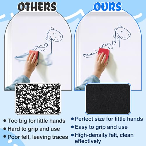 Image of 24Pcs Strong Magnetic Dry Erase Eraser, Classroom Must Haves, Rectangle | 4 Color Mini Whiteboard Eraser, Classroom Essentials for Kindergarten, Prek, Elementary, Office