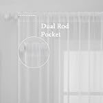 MIULEE 2 Panels Solid Color White Sheer Window Curtains Elegant Window Voile Panels/Drapes/Treatment for Bedroom Living Room (54X84 Inches White)