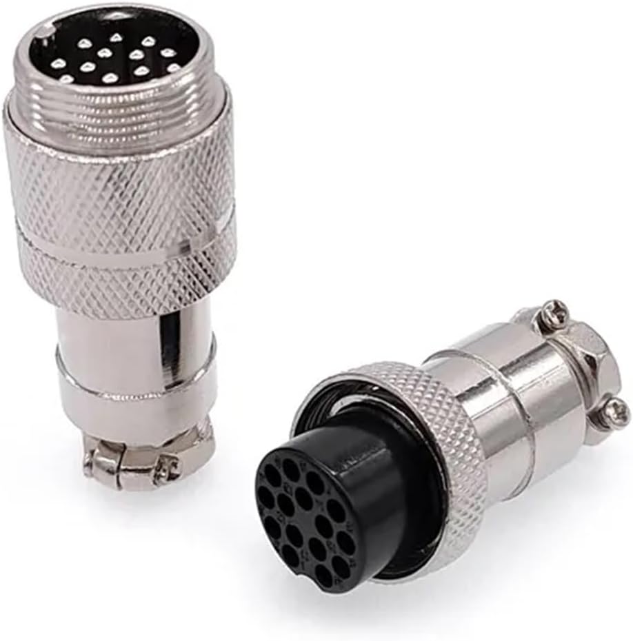 5PCS GX20D Docking Connector Male/Female 20mm Push-Pull Circular Connectors 2Pin3/4/5/6/7/8/9pin/10/12/14/15pin GX20(GX20 Female Plug,2P)