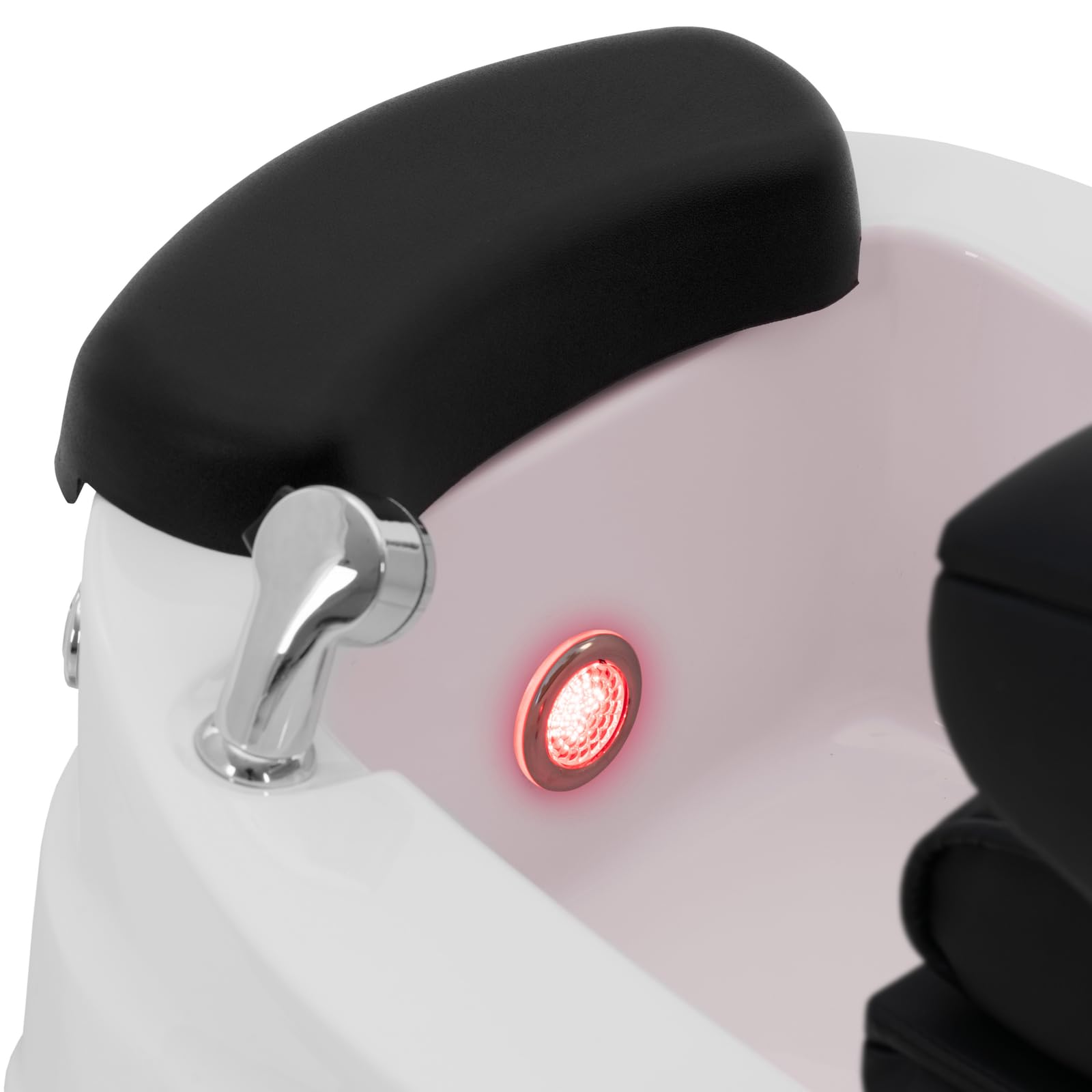 Physa Fauteuil pédicure électrique avec Bain de Pieds éclairé et Fonction de Massage 105 W 150 kg Noir - Fauteuil esthétique Chaise pédicure Siège pédicure