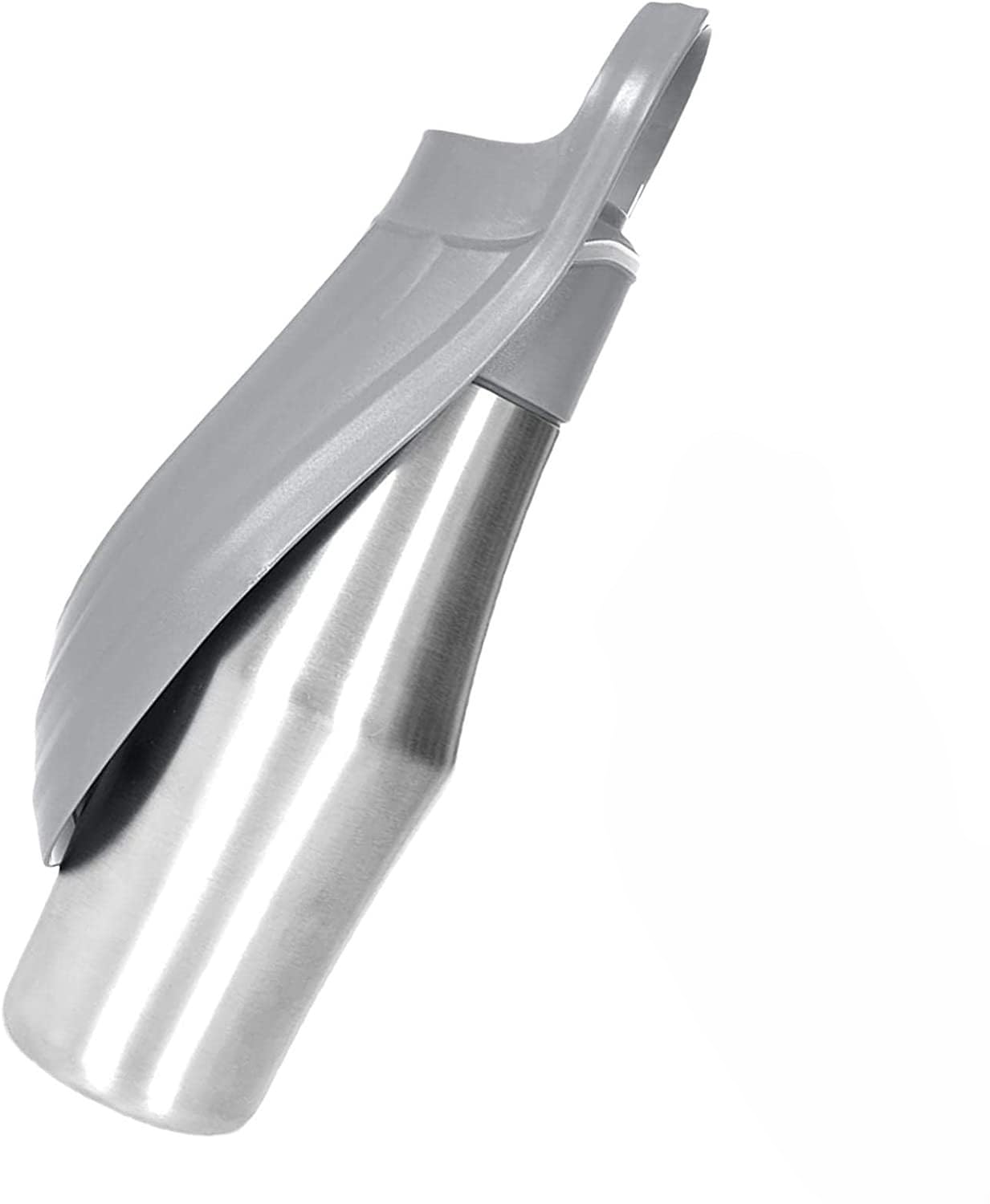 Botella de Agua para Perros Portátil, ZoneYan 750ml, Dispensador de Agua para Perros de Acero Inoxidable, Botella de Viaje para Caminar para Perros (Gris)
