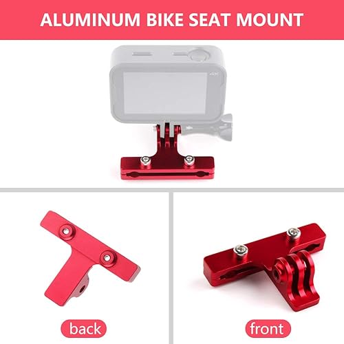 Miniatura 2 de Soporte de cámara de carril de sillín de bicicleta Soporte de asiento de bicicleta para GoPro Hero 111098765s54s43+ Campark AKASO DJI OSMO