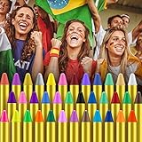 Gibot Face Paint Crayons 36 Colors Face and Body Paint Sticks Body Tattoo Crayons Kit for Kids, Chil