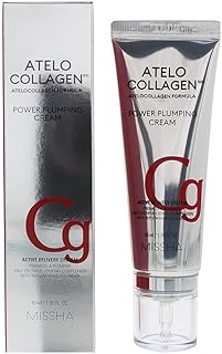 MISSHA ATELO COLLAGEN 500 POWER PLUMPING CREAM - Korean Collagen cream for face with 4 kinds of collage - Day & Night Mois...