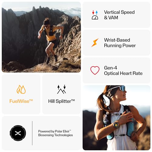 Image of POLAR Grit X2 Pro Premium GPS Smart Sports Watch - Ultimate Outdoor Adventure Watch with Rugged Design, Advanced Navigation, Sports Tracking, and Heart Rate Technology, Night Black