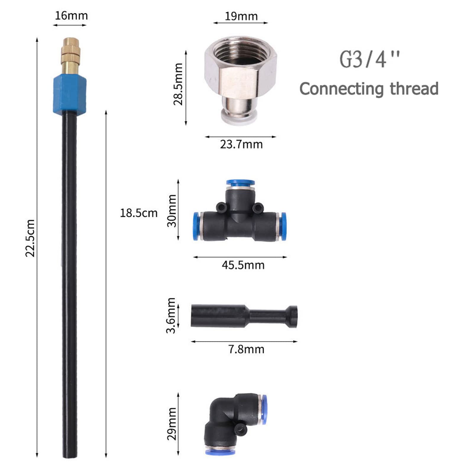 Kit di irrigazione a goccia, Sistema di nebulizzazione del gocciolamento raffreddamento patio Pompa silenziosa 24 V Ugelli regolabili Filtro linea flessibile 6-20 m(10m tube+10 nozzles)