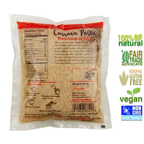 Cassava Yuca Pasta - Macaroni Elbows - Paleo - Gluten Free - Vegan - 2 pack (2 x 8.8 oz) (Cassava)