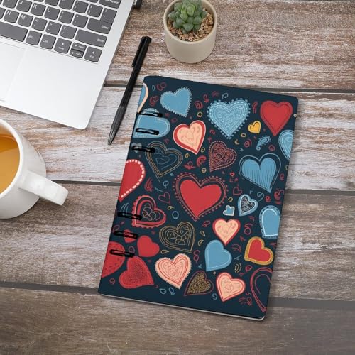 Carnet de notes A5 élégant en cuir synthétique avec fermeture cœur - 4